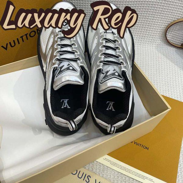 Replica Louis Vuitton Unisex LV Runner Tatic Sneaker White Mix Materials Rubber Monogram Flowers 5