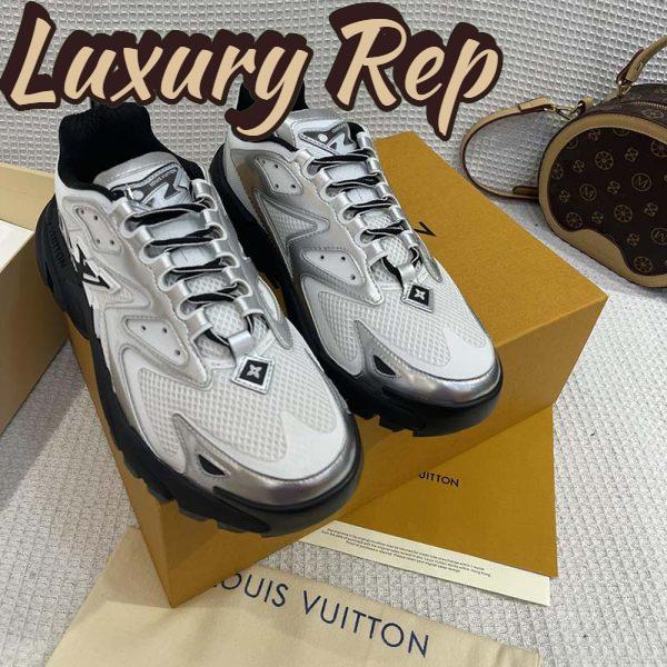 Replica Louis Vuitton Unisex LV Runner Tatic Sneaker White Mix Materials Rubber Monogram Flowers 6
