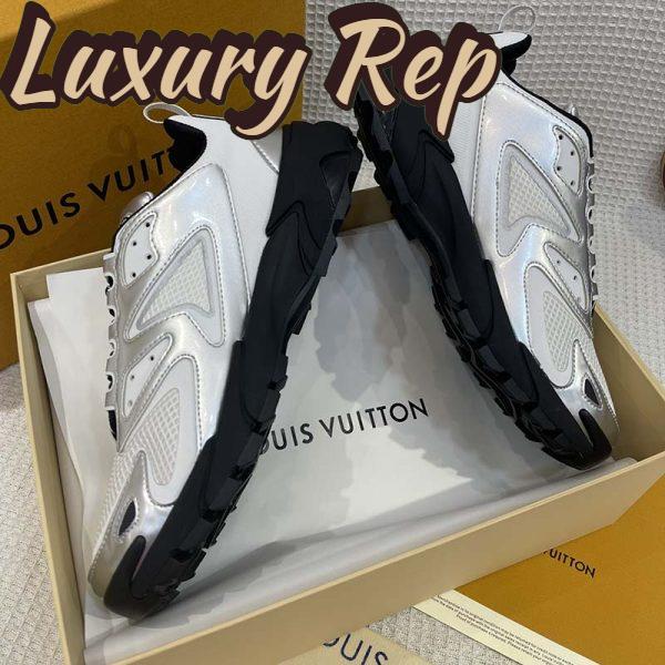 Replica Louis Vuitton Unisex LV Runner Tatic Sneaker White Mix Materials Rubber Monogram Flowers 8