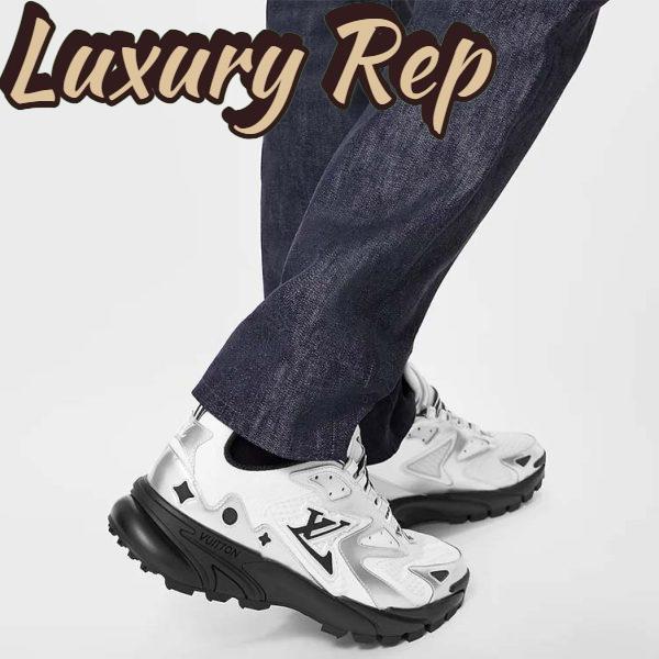 Replica Louis Vuitton Unisex LV Runner Tatic Sneaker White Mix Materials Rubber Monogram Flowers 14