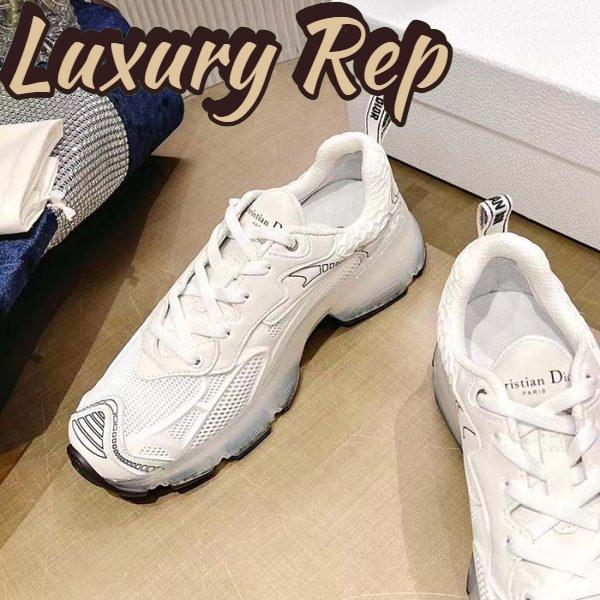 Replica Dior Unisex Shoes Dior Vibe Sneaker White Technical Fabric Mesh Rubber 9