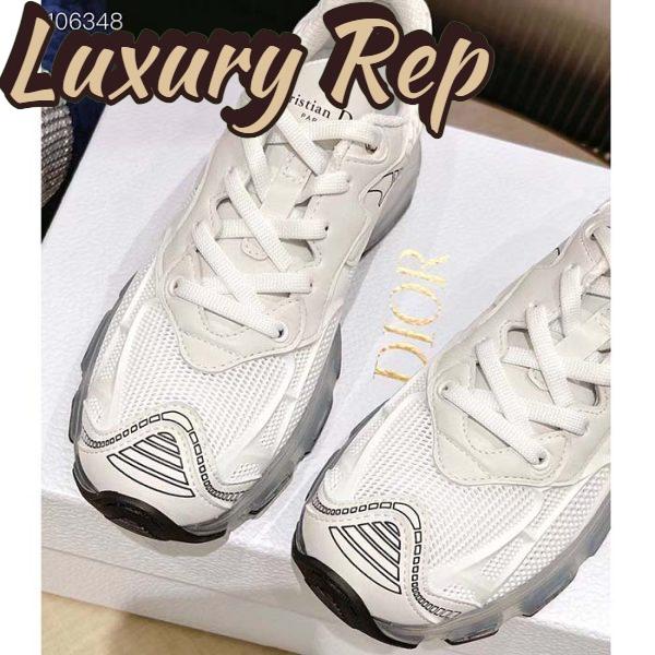 Replica Dior Unisex Shoes Dior Vibe Sneaker White Technical Fabric Mesh Rubber 10