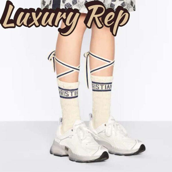 Replica Dior Unisex Shoes Dior Vibe Sneaker White Technical Fabric Mesh Rubber 12