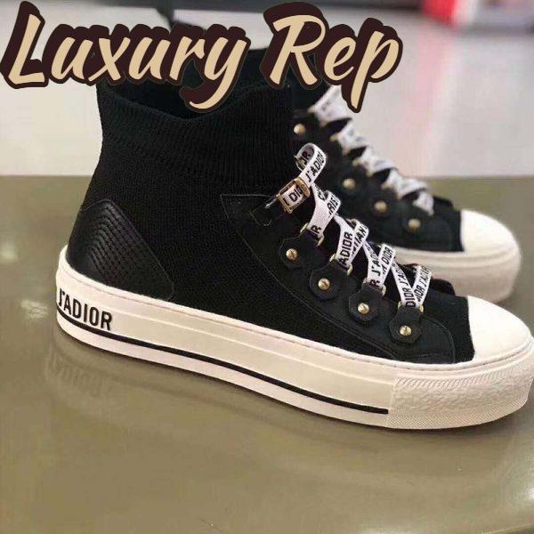 Replica Dior Unisex Walk’n’Dior Sneaker Black Technical Mesh Leather Inserts 3