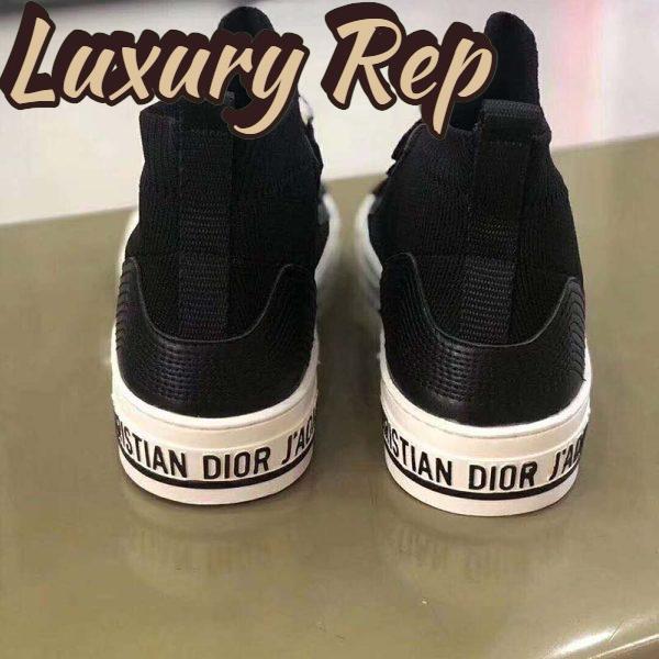 Replica Dior Unisex Walk’n’Dior Sneaker Black Technical Mesh Leather Inserts 4