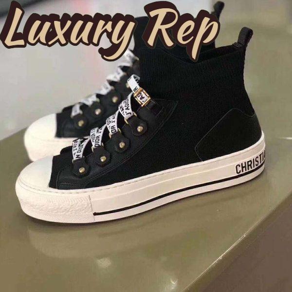 Replica Dior Unisex Walk’n’Dior Sneaker Black Technical Mesh Leather Inserts 5