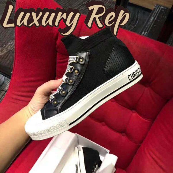 Replica Dior Unisex Walk’n’Dior Sneaker Black Technical Mesh Leather Inserts 6