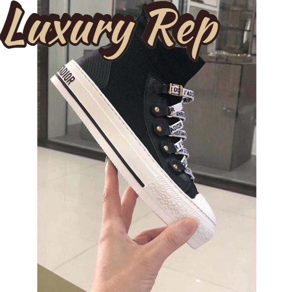 Replica Dior Unisex Walk’n’Dior Sneaker Black Technical Mesh Leather Inserts 7