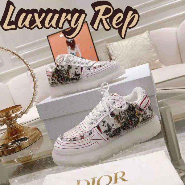 Replica Dior Women Addict Sneaker White Calfskin and Technical Fabric 6
