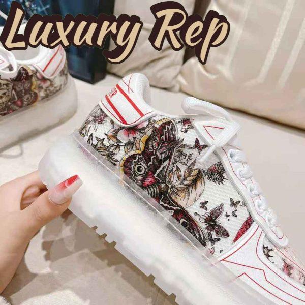 Replica Dior Women Addict Sneaker White Calfskin and Technical Fabric 10
