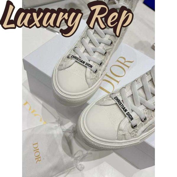 Replica Dior Women CD Shoes Walk’n’Dior Sneaker White Macramé Embroidered Cotton 9
