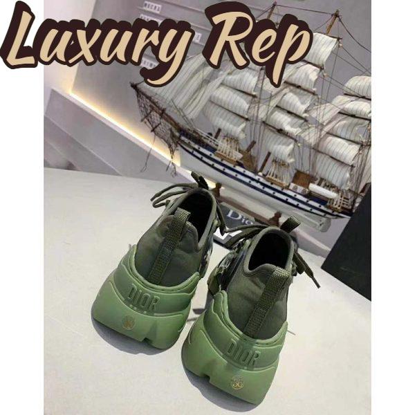 Replica Dior Women D-Connect Sneaker Khaki Technical Fabric Neoprene-Dark Green 4