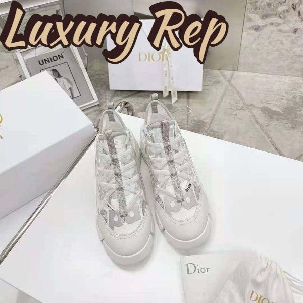 Replica Dior Women D-connect Sneaker White Dior Spatial Printed Reflective Technical Fabric 6