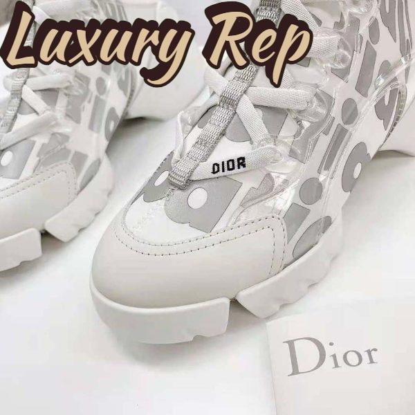 Replica Dior Women D-connect Sneaker White Dior Spatial Printed Reflective Technical Fabric 9