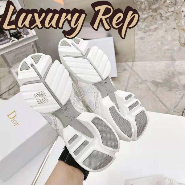 Replica Dior Women D-connect Sneaker White Dior Spatial Printed Reflective Technical Fabric 10
