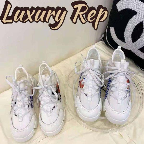Replica Dior Women D-Connect Sneaker White I Love Paris Technical Fabric 5