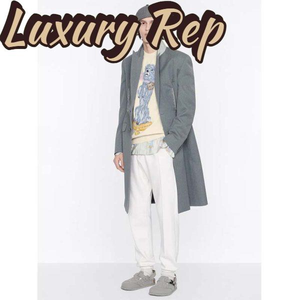 Replica Dior Men CD Bobby Sweater Ecru Cashmere Jacquard Ribbed Round Collar 12