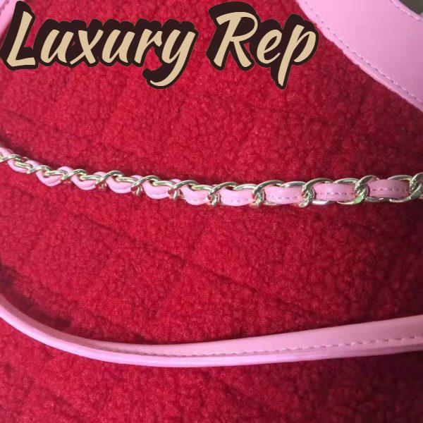 Replica Chanel Women 31 Shopping Bag in Shearling Sheepskin and Calfskin Leather-Red 9