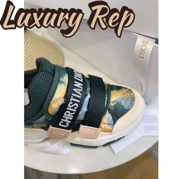 Replica Dior Women D-Wander Sneaker Uber Cypress Green Camouflage Tie & Dior Technical Fabric 10