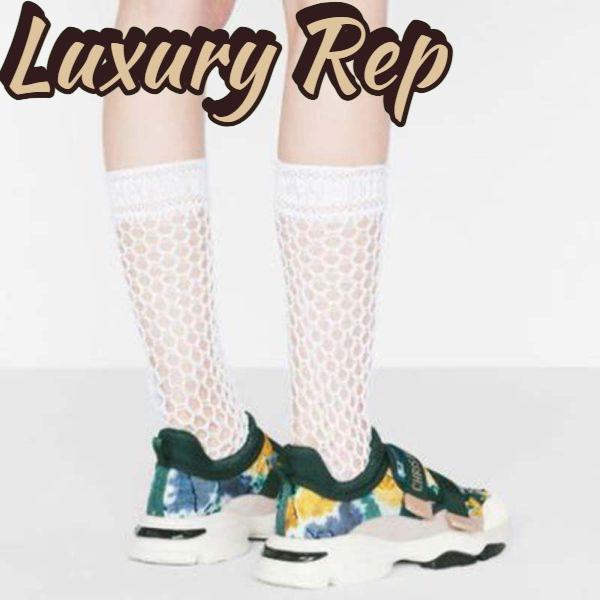 Replica Dior Women D-Wander Sneaker Uber Cypress Green Camouflage Tie & Dior Technical Fabric 15