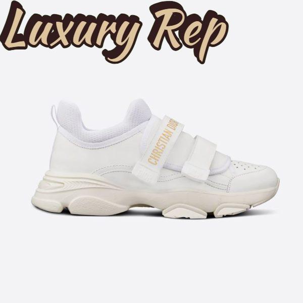 Replica Dior Women D-wander Sneaker White Calfskin