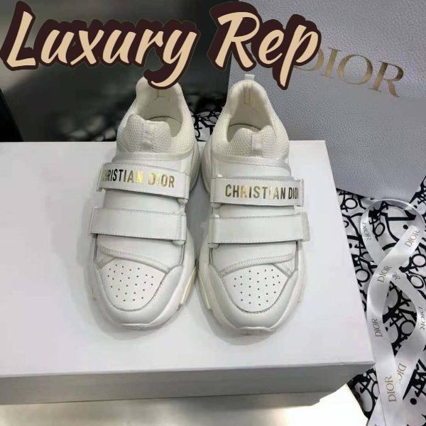 Replica Dior Women D-wander Sneaker White Calfskin 3