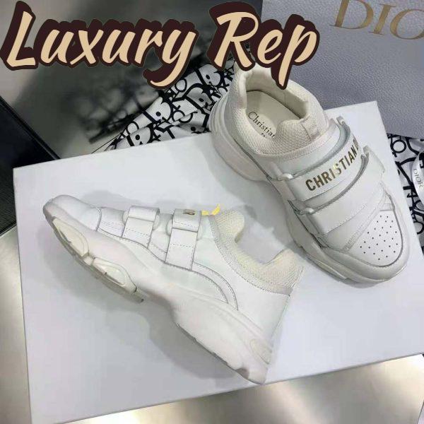 Replica Dior Women D-wander Sneaker White Calfskin 7