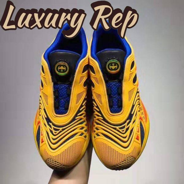 Replica Gucci GG Unisex Ultrapace R Sneaker Knit Fabric Interlocking Double G 3 cm Heel-Yellow 8