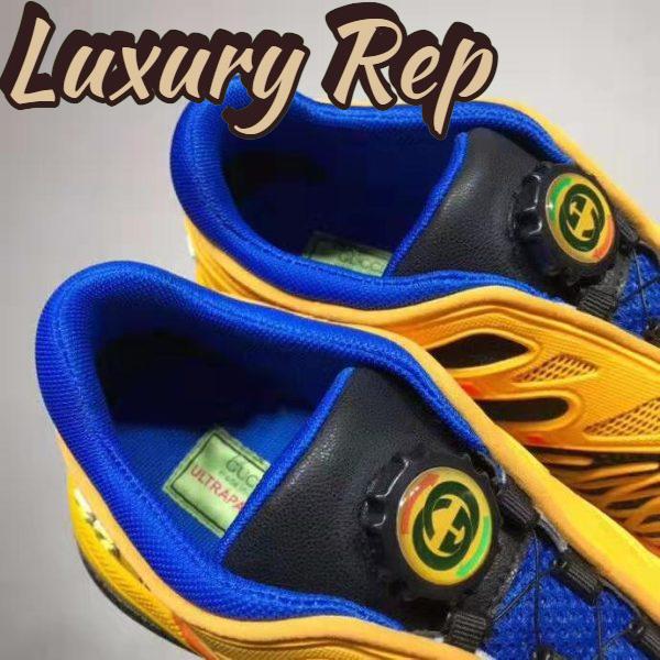 Replica Gucci GG Unisex Ultrapace R Sneaker Knit Fabric Interlocking Double G 3 cm Heel-Yellow 10