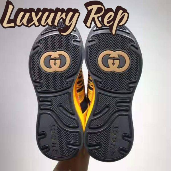 Replica Gucci GG Unisex Ultrapace R Sneaker Knit Fabric Interlocking Double G 3 cm Heel-Yellow 11