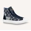 Replica Louis Vuitton LV Men Tattoo Sneaker Boot Monogram Tapestry Denim-Blue