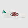 Replica Gucci Men Ace Embroidered Sneaker with An Embroidered Kingsnake-White