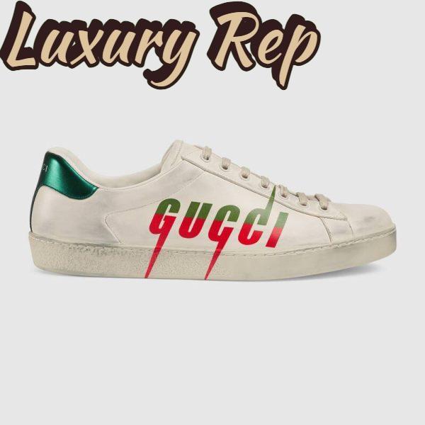 Replica Gucci Men’s Ace Sneaker with Gucci Blade-Green 2