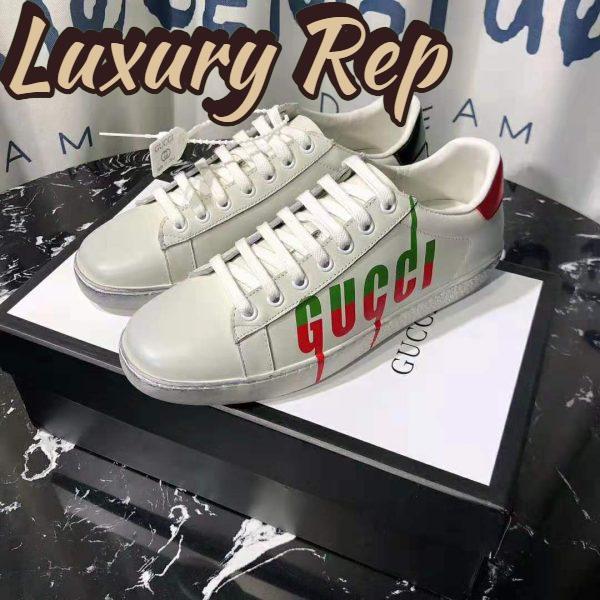 Replica Gucci Men’s Ace Sneaker with Gucci Blade-Green 4
