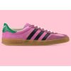 Replica Gucci Unisex Adidas x Gucci Gazelle Sneaker Pink Suede Trefoil Embossed