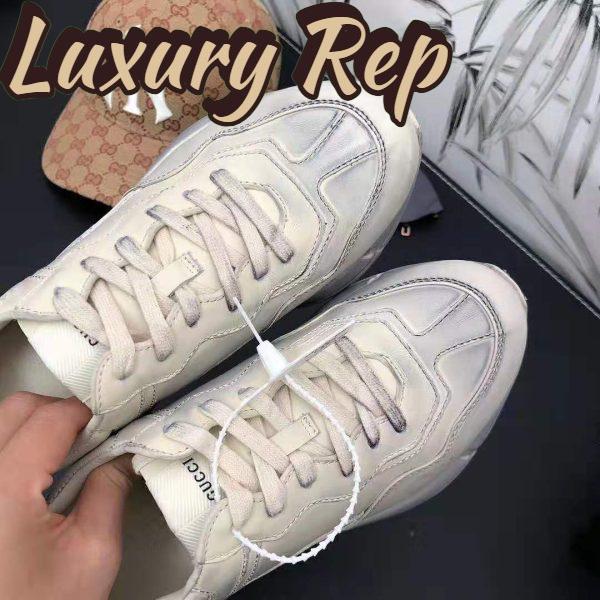 Replica Gucci Unisex Rhyton Leather Sneaker-Beige 7