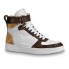 Replica Louis Vuitton LV Unisex Boombox Sneaker Boot in Embossed Lamb Leather-Brown