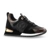 Replica Louis Vuitton LV Unisex Run Away Sneaker in Suede Calf Leather-Black