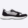Replica Dior Unisex B25 Runner Sneaker Black Dior Oblique Canvas and Suede