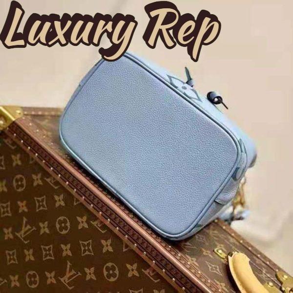 Replica Louis Vuitton Unisex NéoNoé BB Bucket Bag Summer Blue Embossed Grained Cowhide Leather 6