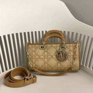 Replica Dior Women CD Lady D-Joy Bag Beige Natural Cannage Raffia 2