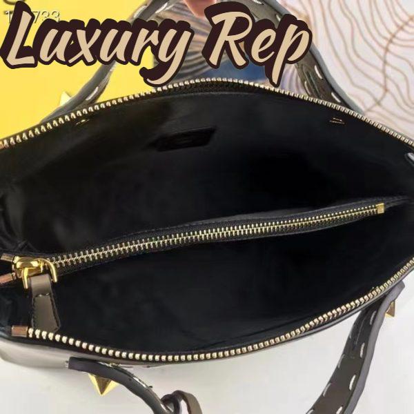 Replica Fendi FF Women By The Way Medium Gray Leather Elaphe Boston Bag 5