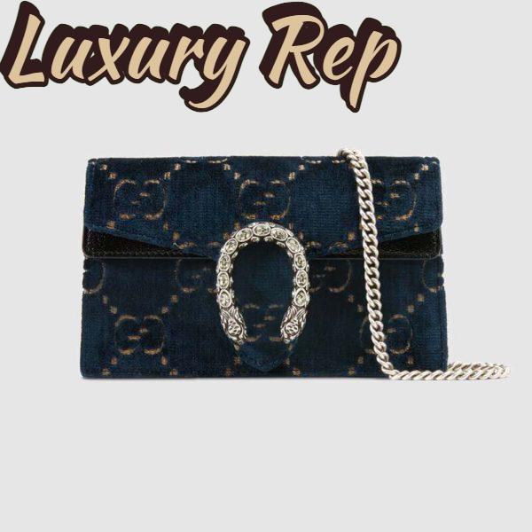 Replica Gucci GG Women Dionysus GG Velvet Super Mini Bag