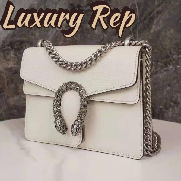 Replica Gucci GG Women Dionysus Leather Mini Bag Beige Metal-Free Tanned Leather 5
