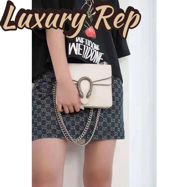 Replica Gucci GG Women Dionysus Leather Mini Bag Beige Metal-Free Tanned Leather 12