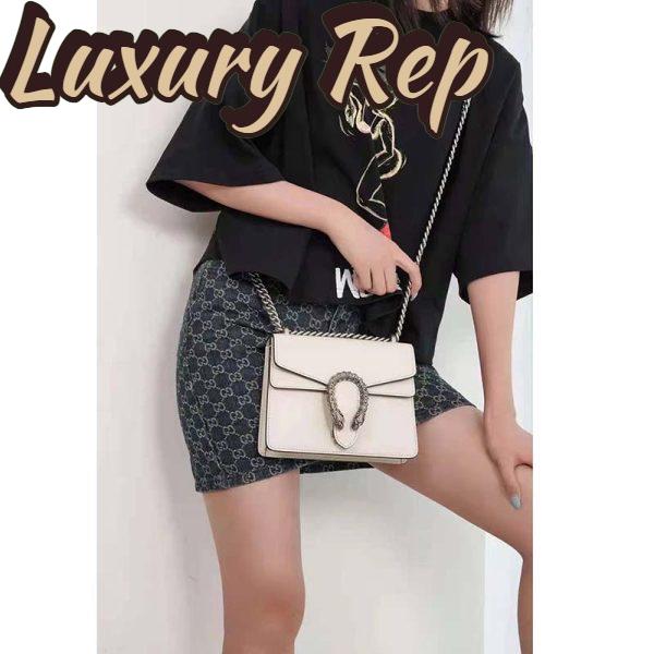 Replica Gucci GG Women Dionysus Leather Mini Bag Beige Metal-Free Tanned Leather 13