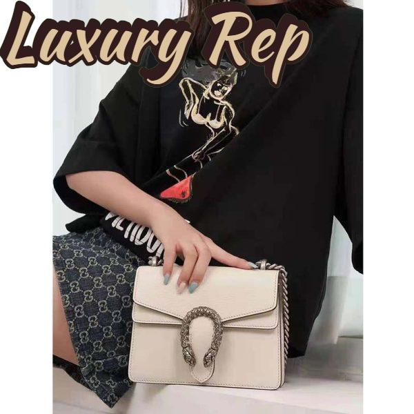 Replica Gucci GG Women Dionysus Leather Mini Bag Beige Metal-Free Tanned Leather 14