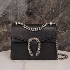 Replica Gucci GG Women Dionysus Leather Mini Bag Black Metal-Free Tanned Leather 2