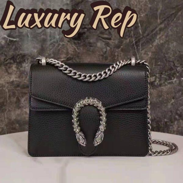 Replica Gucci GG Women Dionysus Leather Mini Bag Black Metal-Free Tanned Leather 2