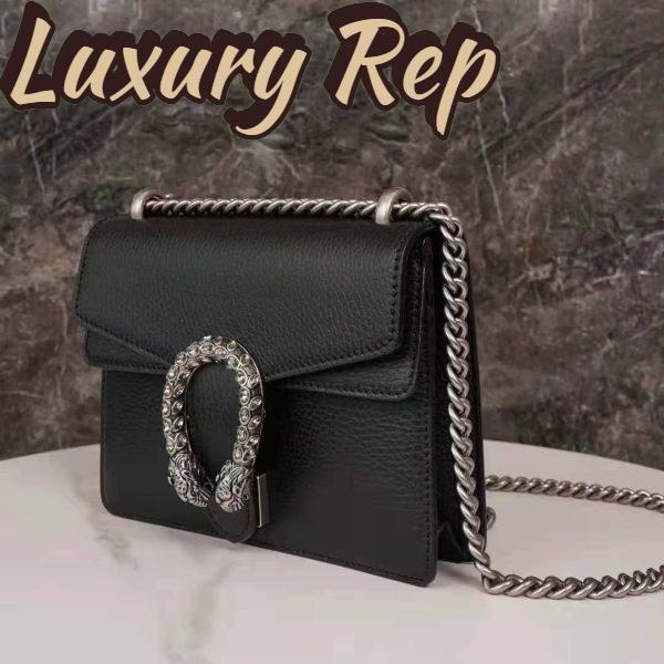Replica Gucci GG Women Dionysus Leather Mini Bag Black Metal-Free Tanned Leather 3